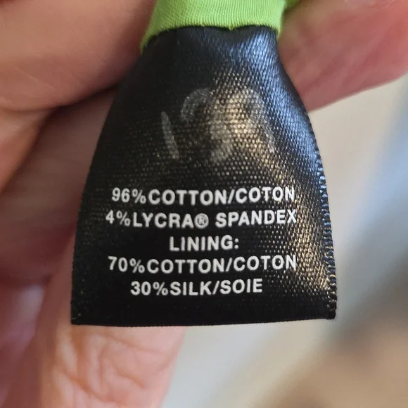 Lafayette 148 watercolour cotton wrap waist sheath dress Sz 14 - Picture 7 of 8